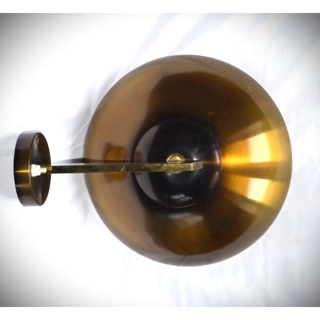 1930s Vintage Art Deco Bauhaus Wall Lamps in Brass, 1930s, Set of 2 For Sale - Image 5 of 10