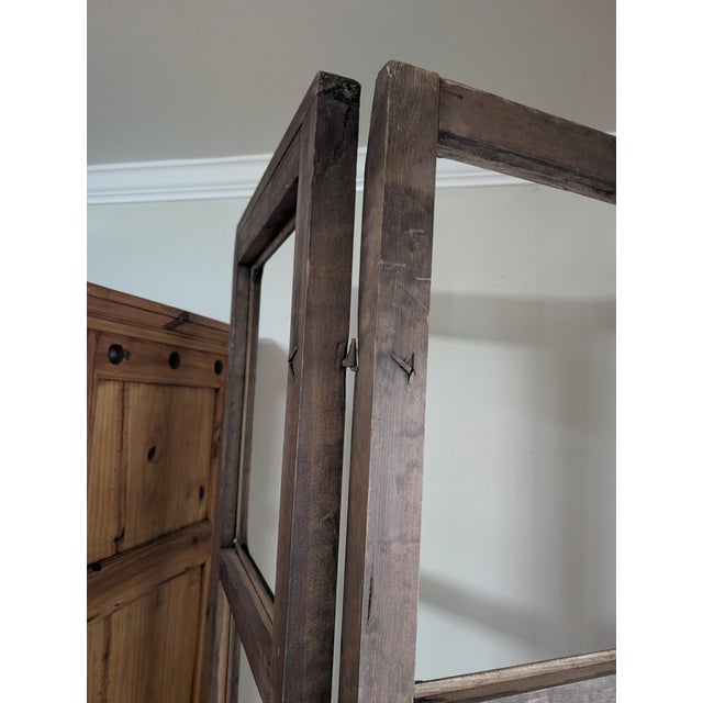 Folding Screen/ Two Panel Room Divider Frame For Sale - Image 4 of 7