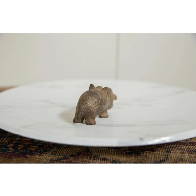 Vintage African Bronze Hippo For Sale - Image 4 of 6