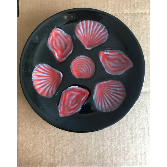1950s C.1950 French Majolica Oyster Plate For Sale - Image 5 of 5