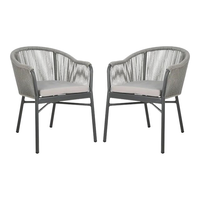 Nicolo Rope Chair, Set of 2 - Gray For Sale
