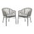 Nicolo Rope Chair, Set of 2 - Gray For Sale