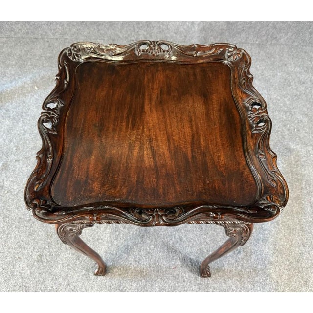 Early 1900s Mahogany Accent Table For Sale - Image 4 of 7