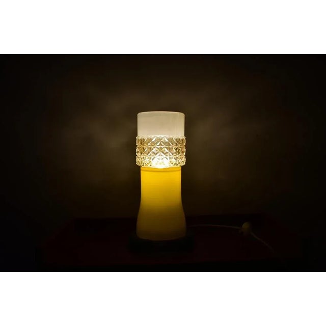 Glass Table Lamp by Beleuchtungsglass Kombinat Görlitz, 1960s For Sale - Image 10 of 12