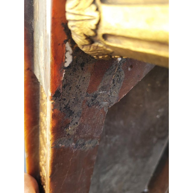 Metal Napoleon III 19th Century Retractable Onyx and Bronze Table For Sale - Image 7 of 18