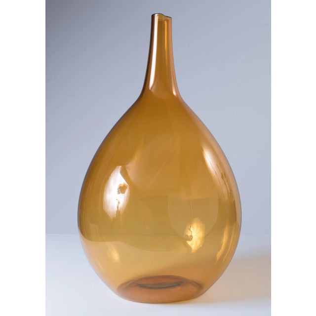 A very impressive mid-century glass floor vase attributed to Wayne Husted for Zeller