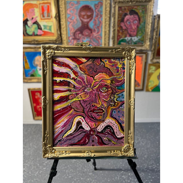 Abstract Original Painting on Canvas, Abstract by Serg Graff, "Save Our Souls", Coa For Sale - Image 3 of 12