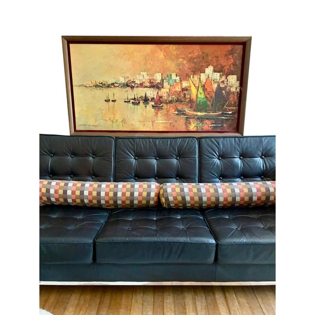 a beautiful large Mid century framed print of painting dating from the late 1950s early 1960s by German artist Harry...