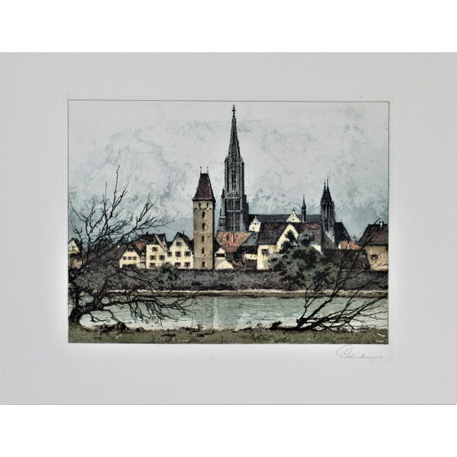 Josef Eidenberger, Ulm on the Danube, Circa 1950 For Sale In San Francisco - Image 6 of 6