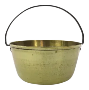 19th Century Cast and Spun Heavy Brass Preserve Pan M.1381