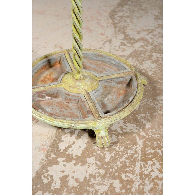 Verdigris Wrought Iron Umbrella Stand, 1900s For Sale - Image 5 of 7