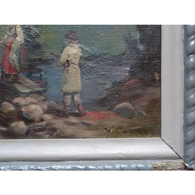Voldemar Caune, Folk Story, 1950, Oil on Canvas For Sale - Image 3 of 6