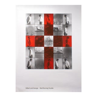 2000 “Red Morning Trouble” Tate Modern Poster by Gilbert and George For Sale
