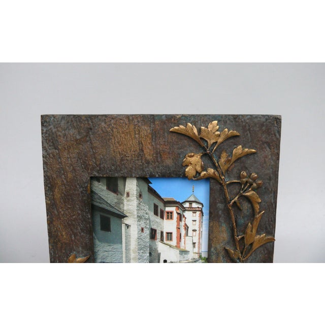 Art Nouveau Bronze Picture Frame by M. Paris, 1890s For Sale - Image 9 of 18