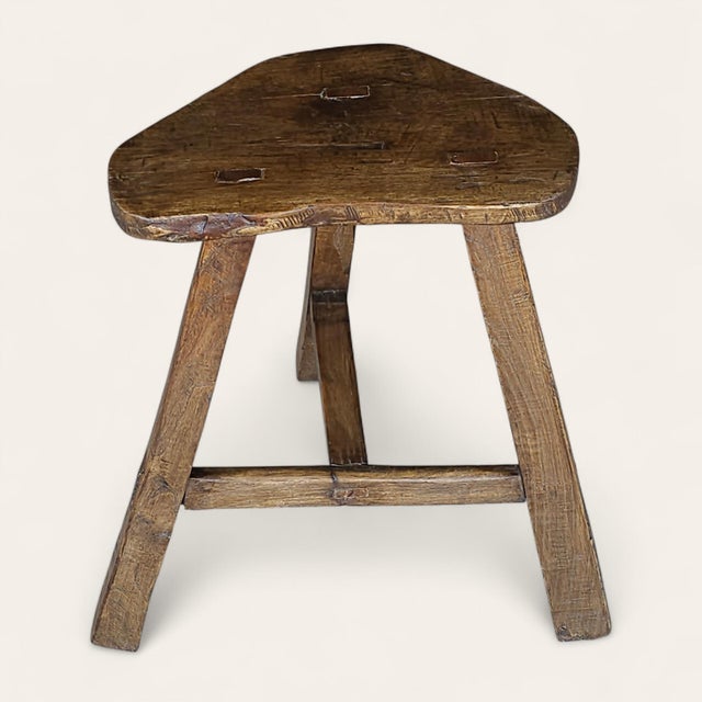 Farmhouse 17th–18th Century English Elm Joint Stool For Sale - Image 3 of 5