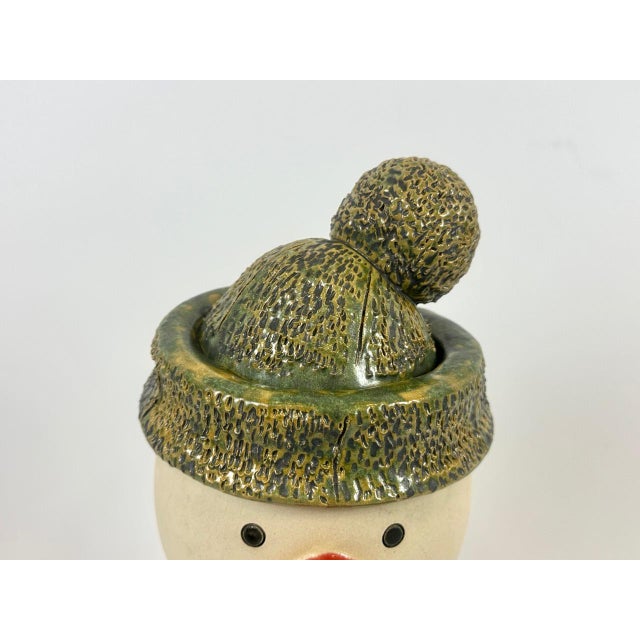 1970s Large Vintage Ceramic Snowman Figure, 1970s For Sale - Image 5 of 12