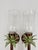 1990s Vintage 1990s Metal Palm Tree Candle Wall Sconces With Glass Hurricane Shades - A Pair For Sale - Image 5 of 12