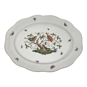 1940s Herend Rothschild Bird Multi-Color Platter