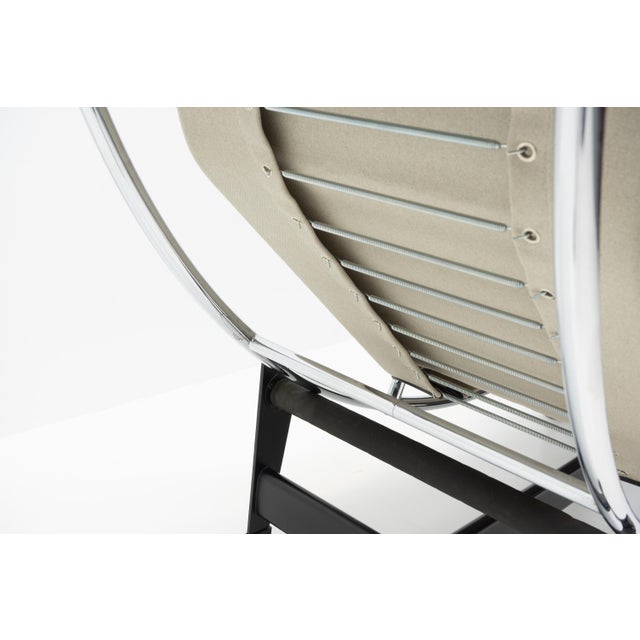 Metal Canvas & Leather LC4 Chaise Lounge by Le Corbusier for Cassina, 1980s For Sale - Image 7 of 16