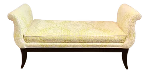 Pearson Co. Traditional Yellow and White Patricia Bench