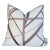 Kelly Wearstler Channels Taupe Ivory Fabric Pillow Cover For Sale