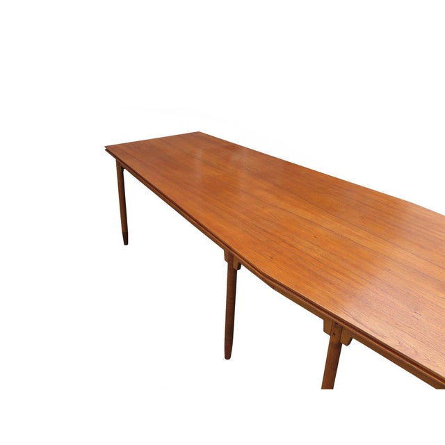 Mid-Century Modern Mid 20th Century Scandinavian Modern Banquet Restored Dining Table For Sale - Image 3 of 10