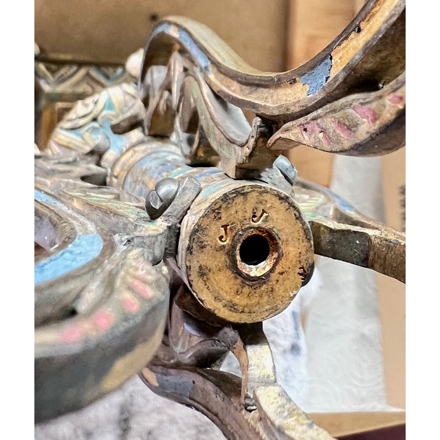 Pair of 19th Century French Gilt Bronze Champlevé Candelabras For Sale - Image 12 of 12