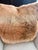 2020s Pair of Oversized Pottery Barn Caramel Faux Fur Pillows With Velvet Backs 27x27 For Sale - Image 5 of 9
