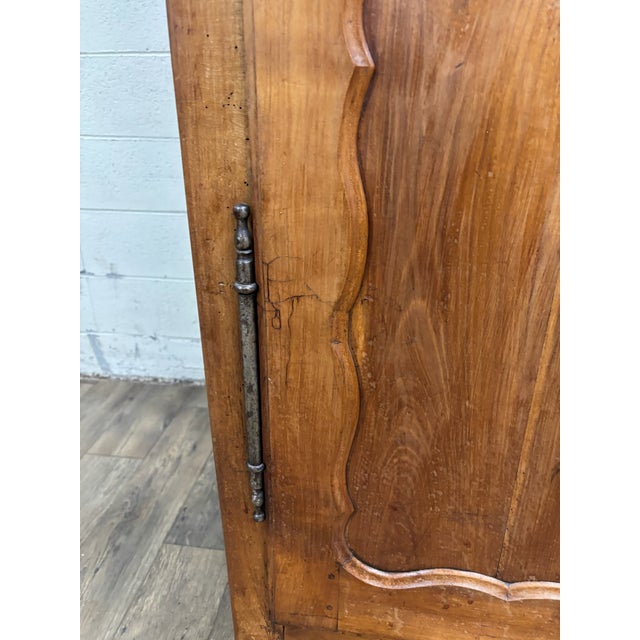 Antique 19th Century French Provincial Louis XV Style Carved Armoire With Key For Sale - Image 12 of 18