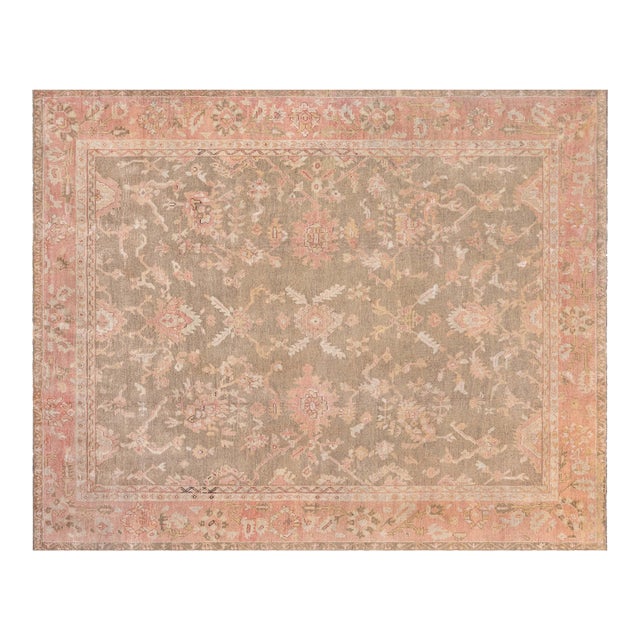 Antique Turkish Oushak Rug For Sale