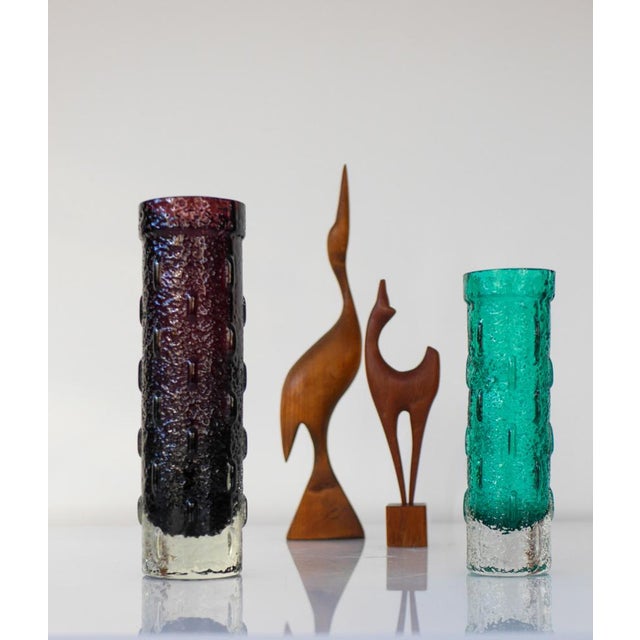 Glass Vases by Aladin for Riihimäen Lasi, Set of 2 For Sale - Image 4 of 13