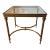 Late 20th Century Maison Jansen Style Brass Mirror Glass Top Table For Sale