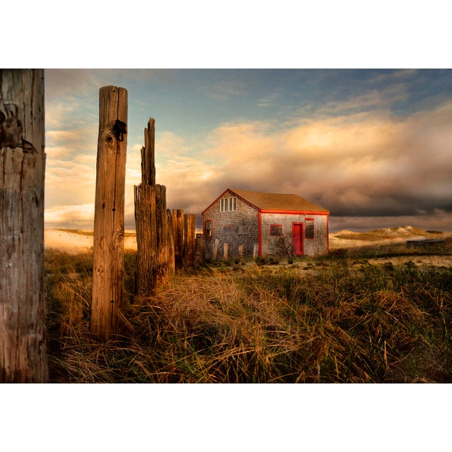 24" Signed Limited Edition Photographic Print by Glenn Daidone. Cape Cod. "Red Door Shack Ii" For Sale