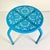 Mid-Century Boho Chic Atomic Pierced Metal Outdoor Patio Low Stool. For Sale - Image 4 of 12