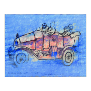 Wwii Pilot Dilbert in a Touring Car by Robert Osborn B