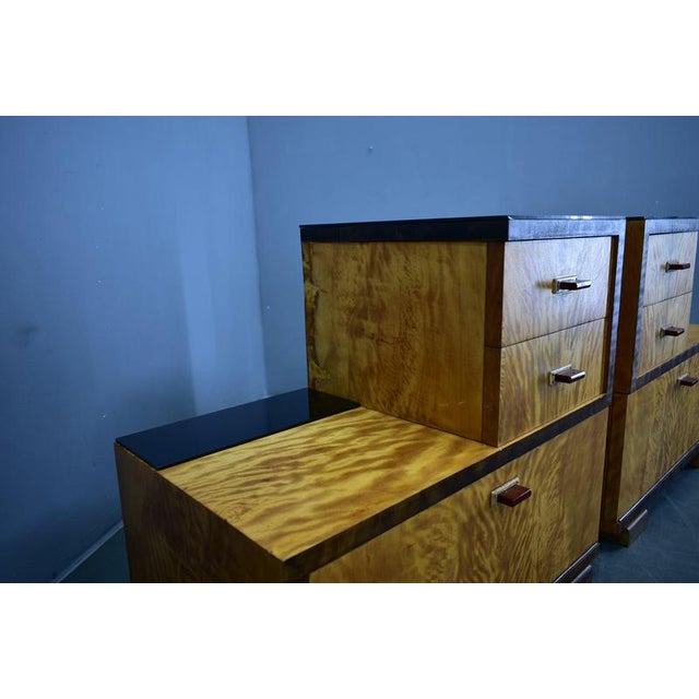 1930s Art Deco Bedside Tables, Czechoslovakia, 1939, Set of 2 For Sale - Image 5 of 18
