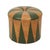 Vintage Round Pouf in Green and Brown Two-Tone Skai, 1960s For Sale - Image 11 of 11