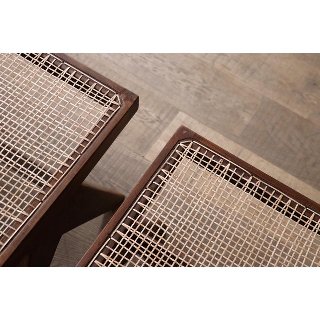 Office Cane Chairs from Pierre Jeanneret, India, 1950s, Set of 8 For Sale - Image 14 of 18