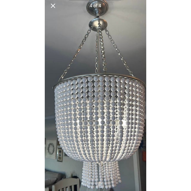 Aerin Jacqueline white beaded chandelier Originally $2,000