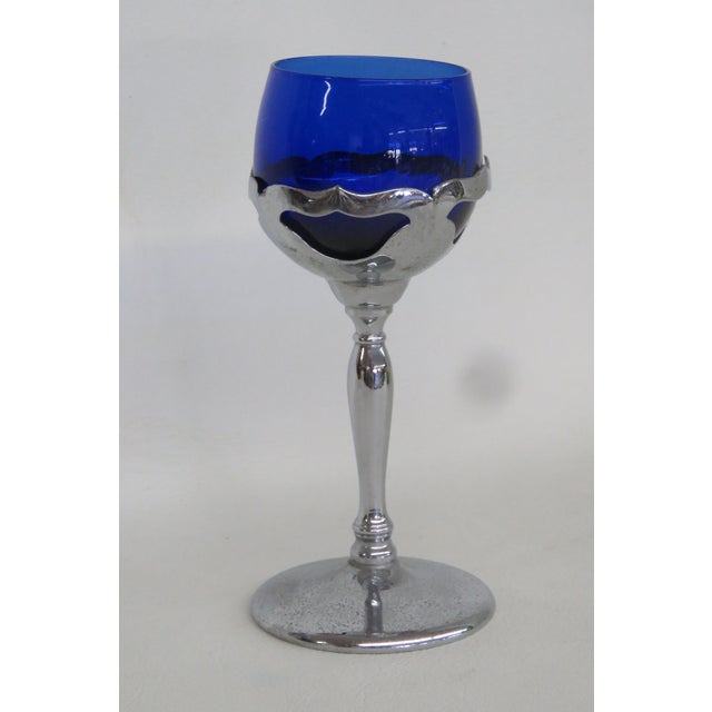This gorgeous Cocktail / Sherry Glass is made of glass and chrome. This Art Deco era cocktail glass is marked on the...