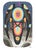 Grave Angel by Graham Yarrington | Ink and Acrylic Gouache on Rives BFK Paper Abstract figure with skull and colorful rings For Sale