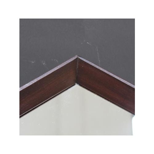 Wood Hexagon Shaped Mirror, 1950s For Sale - Image 7 of 9