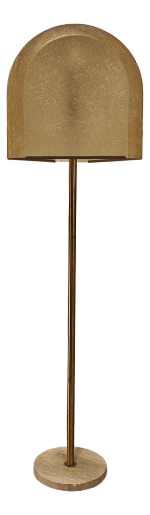 Floor Lamp in Brass and Fiberglass by Salvatore Gregorietti for Lamperti, 1960s