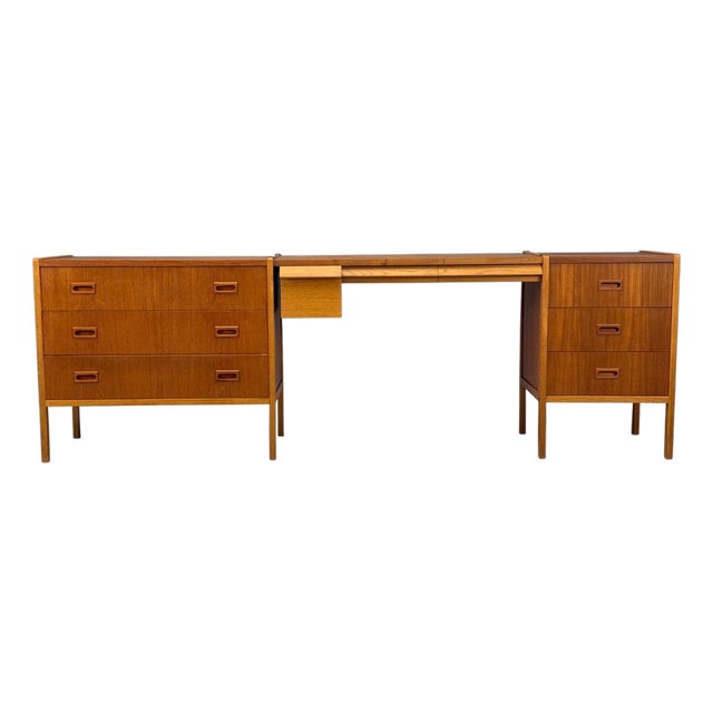 Bertil Fridhagen, Swedish Modern, Writing Desk or Vanity, Teak, Sweden, 1960s For Sale