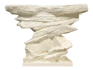 1970s Sirmos Plaster Rock Console Table in the Style of John Dickinson,