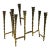 Mid 20th Century Brutalist Nine-Light Candelabra Menorah With Sculptural Molten Gold Metal After Paul Evans For Sale