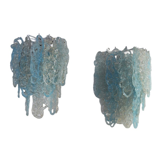 Vintage Wall Lamps in Murano Glass, 1960s, Set of 2 For Sale