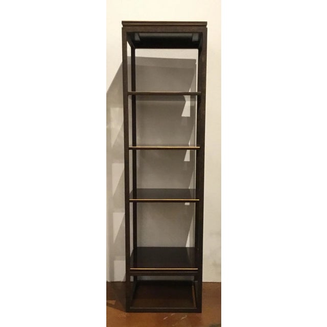 Transitional Sherrill Co. Wood and Gold Etagere For Sale In Atlanta - Image 6 of 6