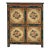 Chinese Tibetan Treasure Color Flower Graphic Credenza Storage Cabinet For Sale