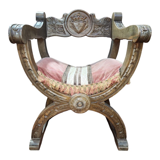 Early Spanish Castle Throne Chair Chairish